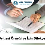 Çalışma Belgesi Örneği ve İzin Dilekçesi Örneği