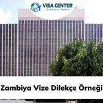 Zambiya Vize Dilekçe Örneği